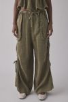 Out From Under Ocean Air Cinched Wide-Leg Gauze Pant