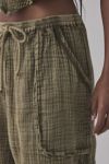 Out From Under Ocean Air Cinched Wide-Leg Gauze Pant