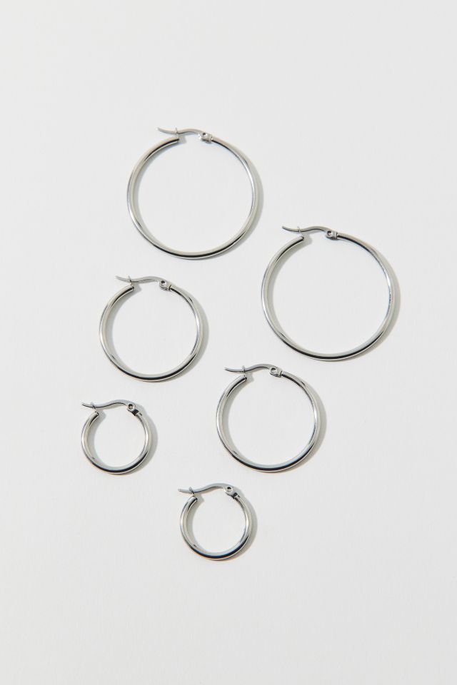 Waterproof Thin Hoop Earring Set #2