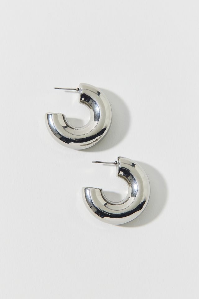 Stainless Steel Mega Chubby Hoop Earring #1