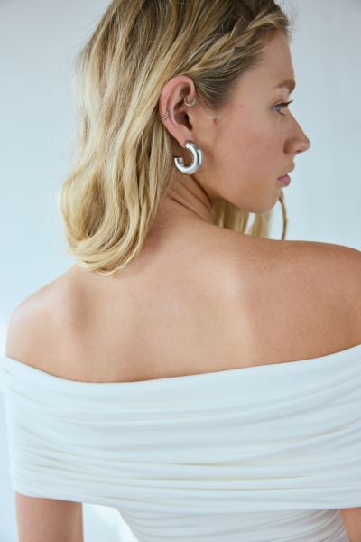 Stainless Steel Mega Chubby Hoop Earring
