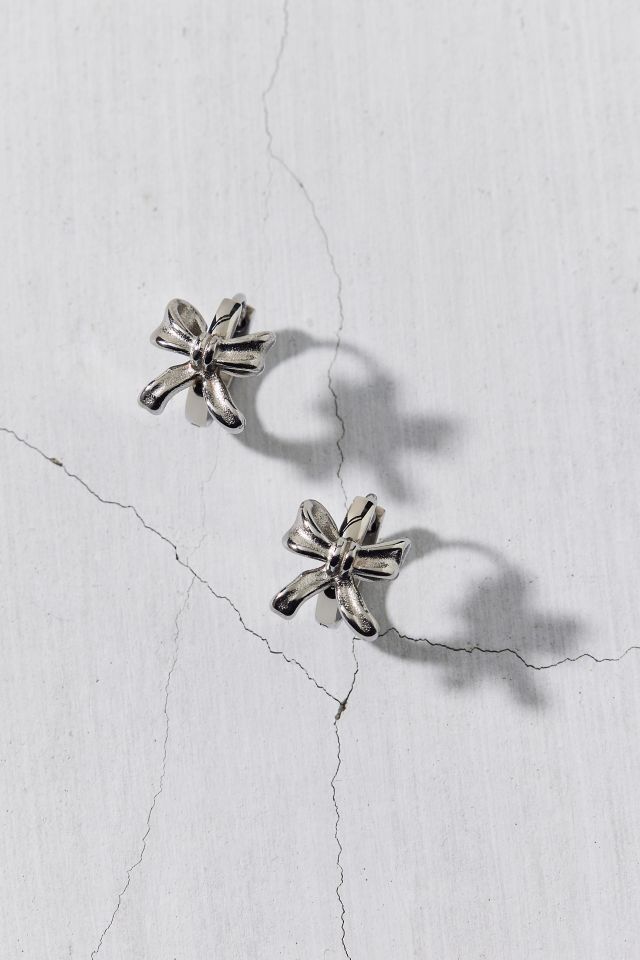 Waterproof Bow Huggie Hoop Earring #2