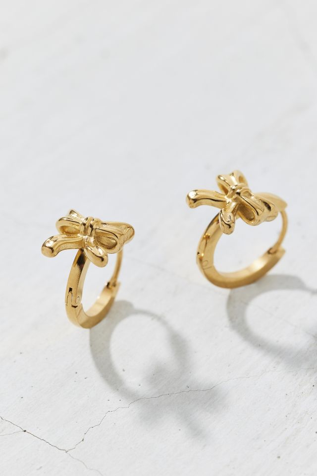 Boucles d'oreilles créoles à nœud imperméable #1