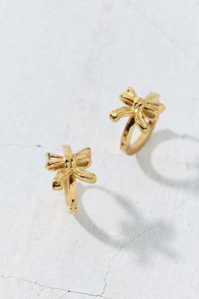 Waterproof Bow Huggie Hoop Earring