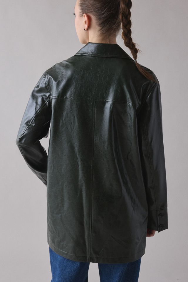 UO Jojo Faux Leather Trench Coat #2