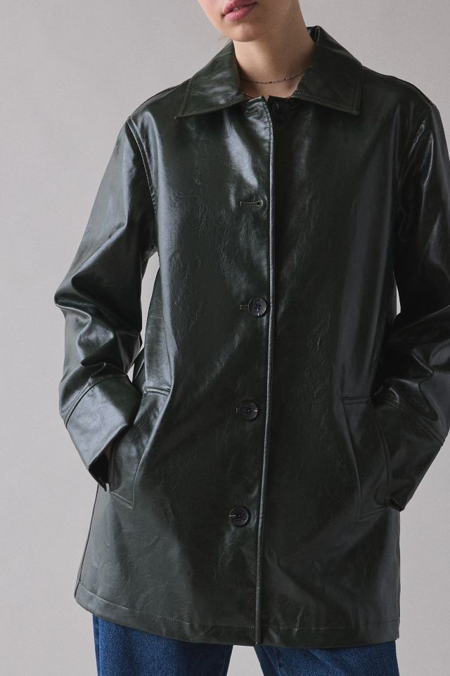 UO Jojo Faux Leather Trench Coat #4
