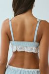 Kat The Label Lucille Satin Lace Trim Micro Short