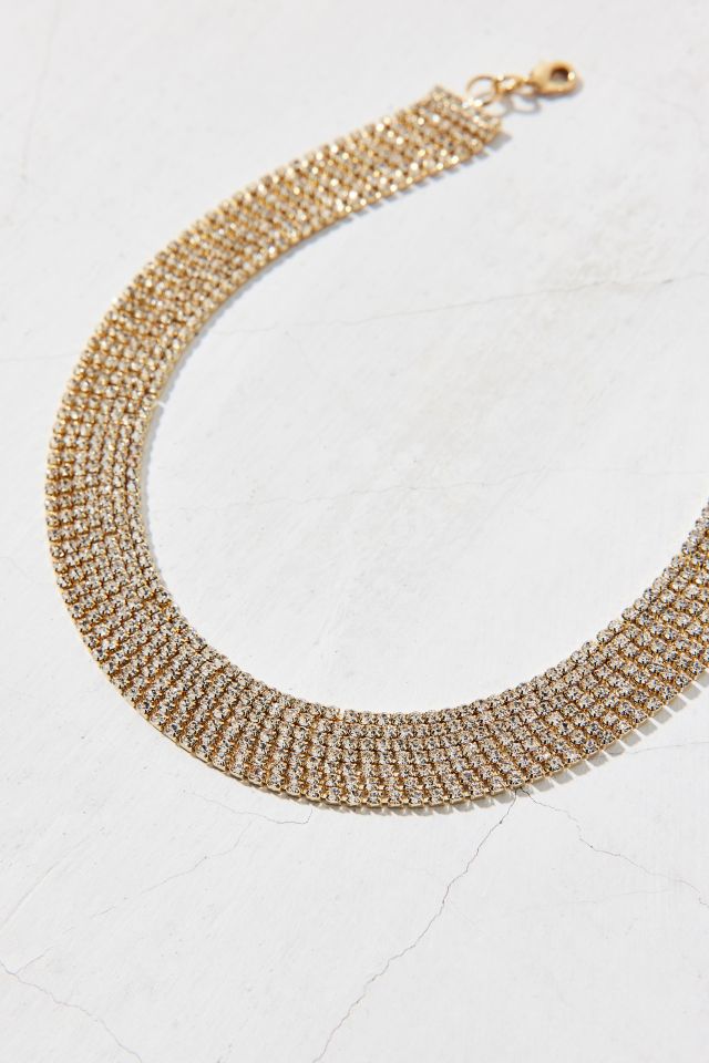 Colette Delicate Mesh Rhinestone Choker Necklace #1