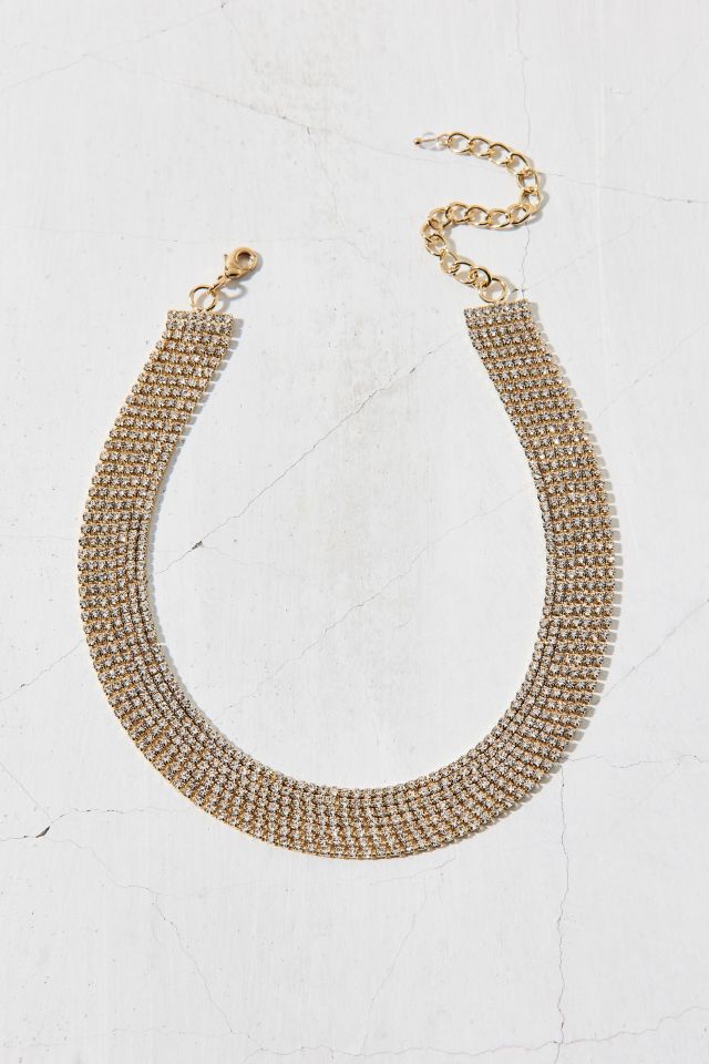 Colette Delicate Mesh Rhinestone Choker Necklace #2