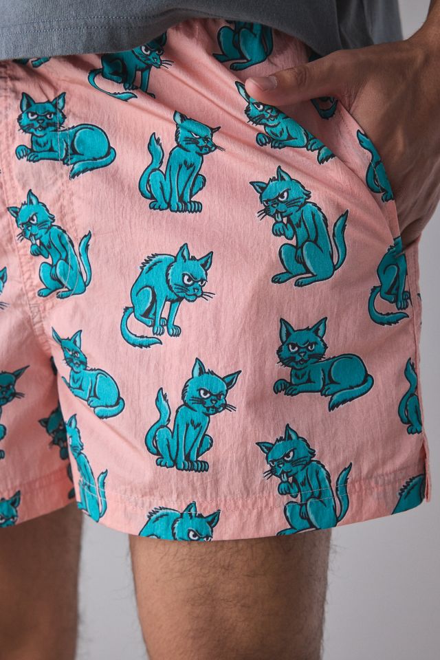 UO Mangy Cats Allover Print Swim Short #1
