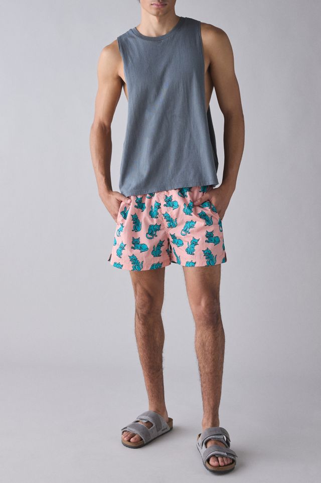 UO Mangy Cats Allover Print Swim Short #4