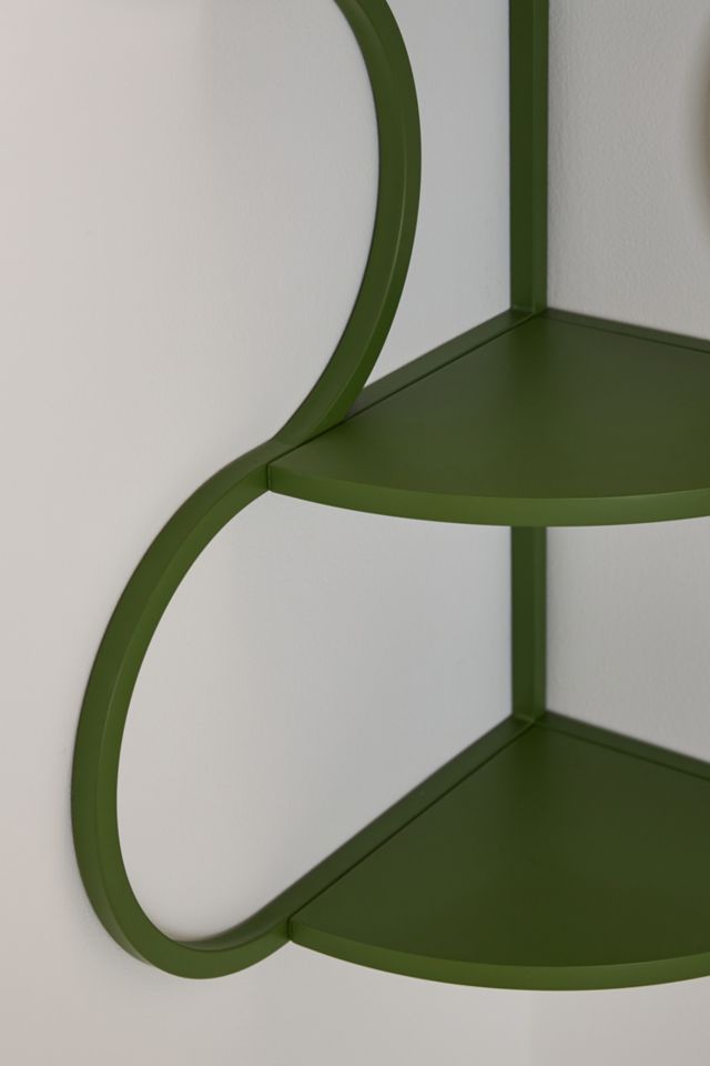 Lucie Wiggle Iron Corner Wall Shelf #1
