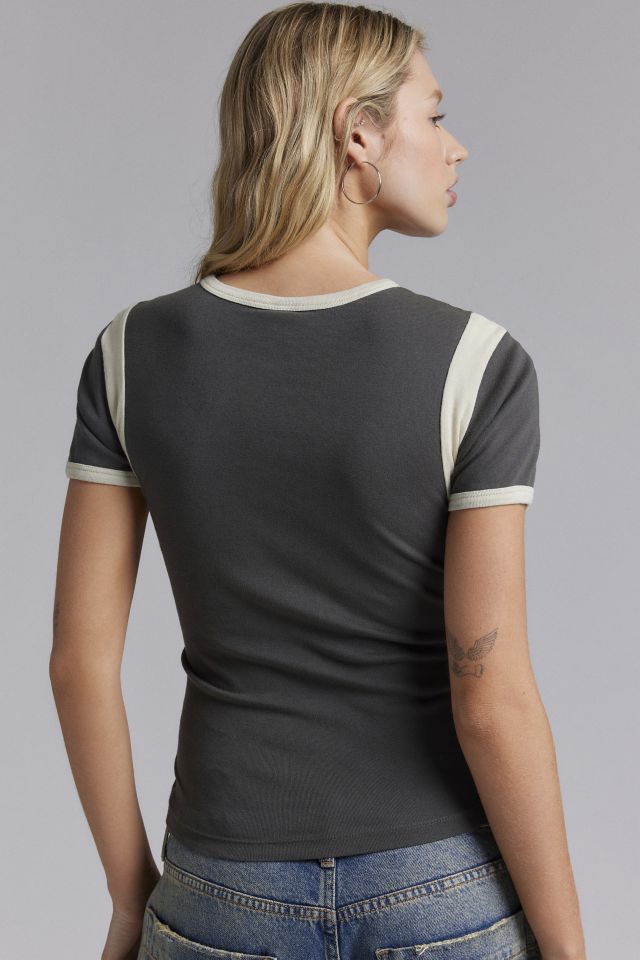Ciao Graphic Ringer Baby Tee #3