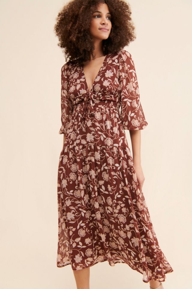 MinkPink Wren Floral Midi Dress #3