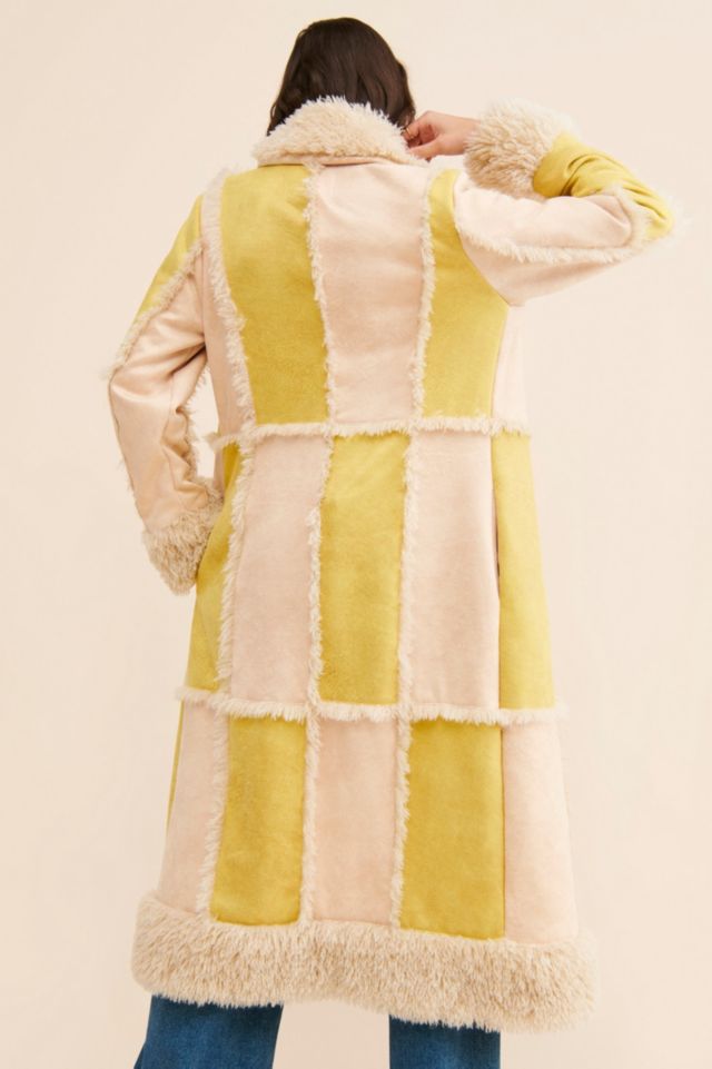 UO Amelia Faux Fur Trim Overcoat #1