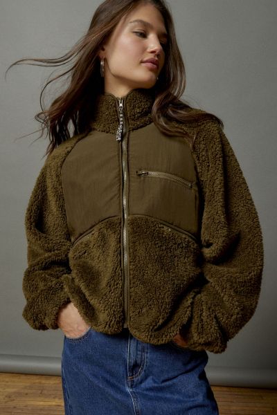 BDG Chuck Fleece Zip-Up Jacket