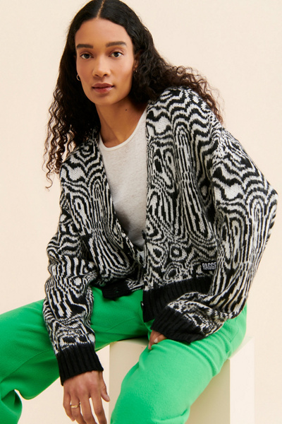 The Ragged Priest Mono Marble Knit Cardigan
