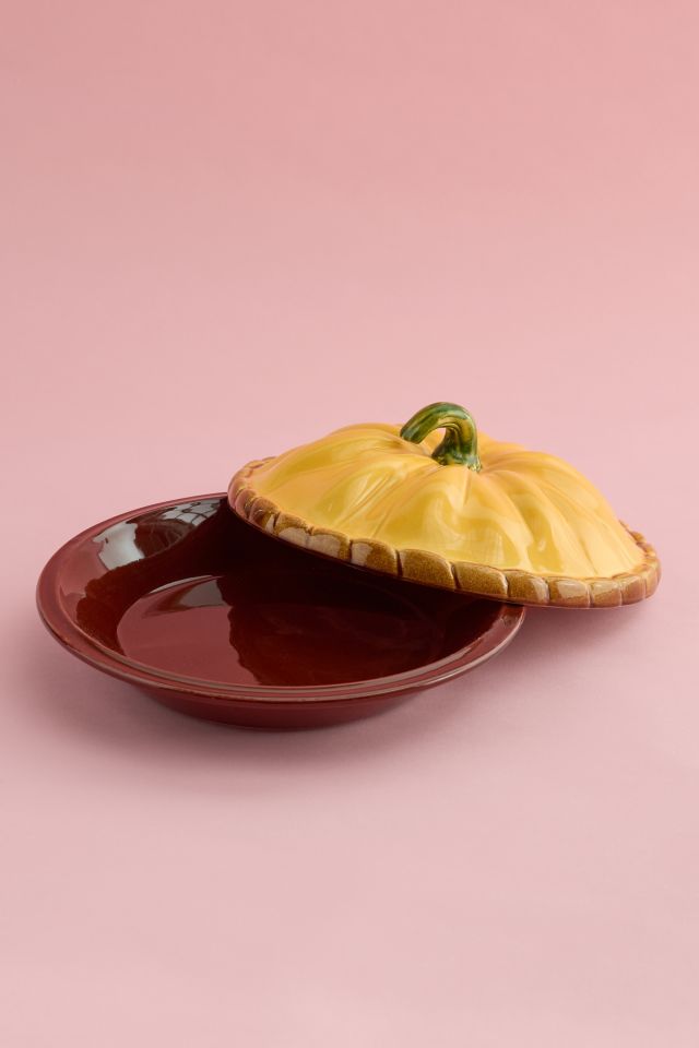 Vintage 1960s Ceramic Pumpkin Pie Keeper #2