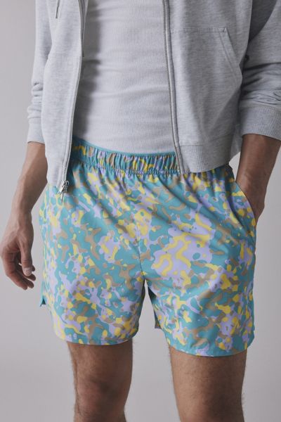 【COLOR iN ID】Double layered cotton shorts Geometric Textured Basic Drawstring Shorts In LIGHT YELLOW