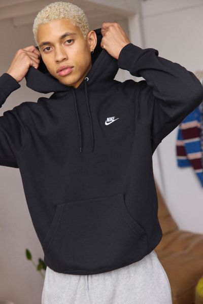 Nike Club Logo Fleece Pullover Hoodie Sweatshirt