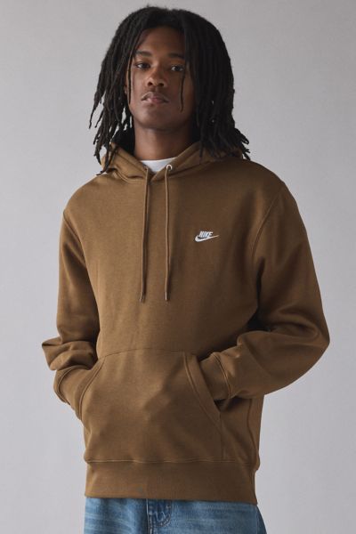 Nike Club Logo Fleece Pullover Hoodie Sweatshirt