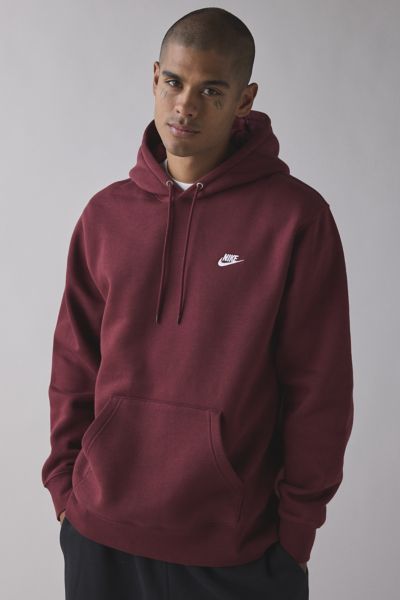 Nike Club Logo Fleece Pullover Hoodie Sweatshirt