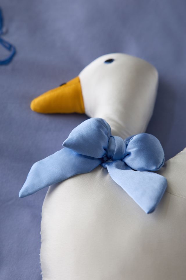 Goose Shaped Satin Throw Pillow #1