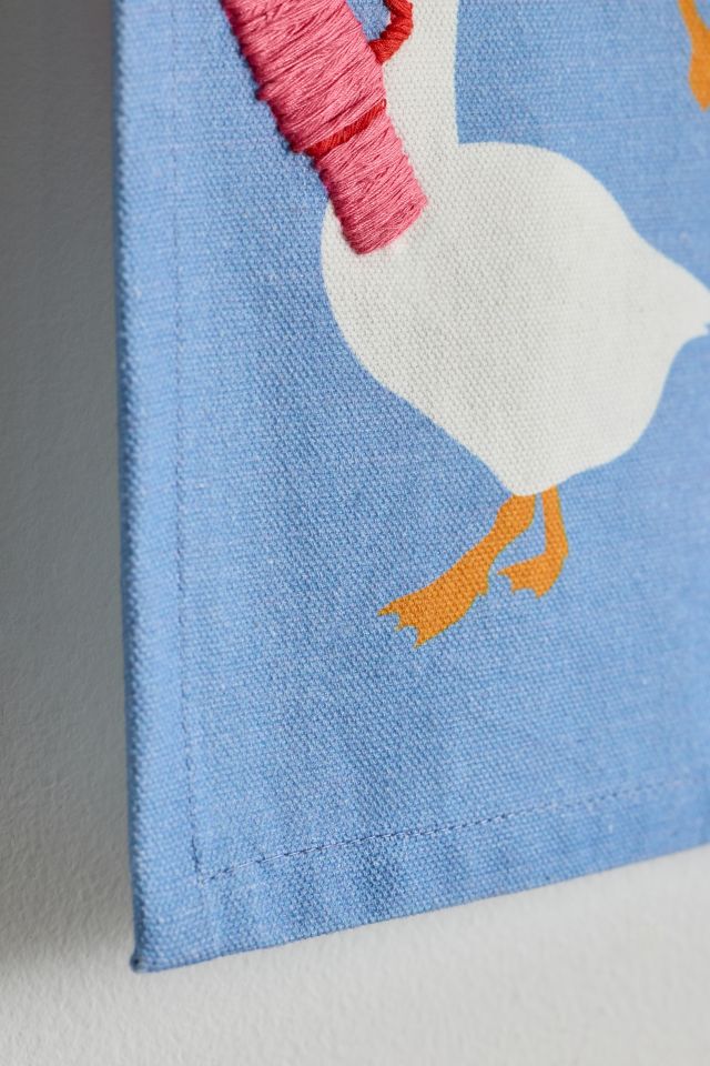 Cheeky Goose Embroidered Flag Tapestry #2