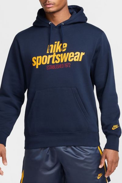 Nike Mens  Club Bb Pullover Hoodie Nsw Gfx In Blue
