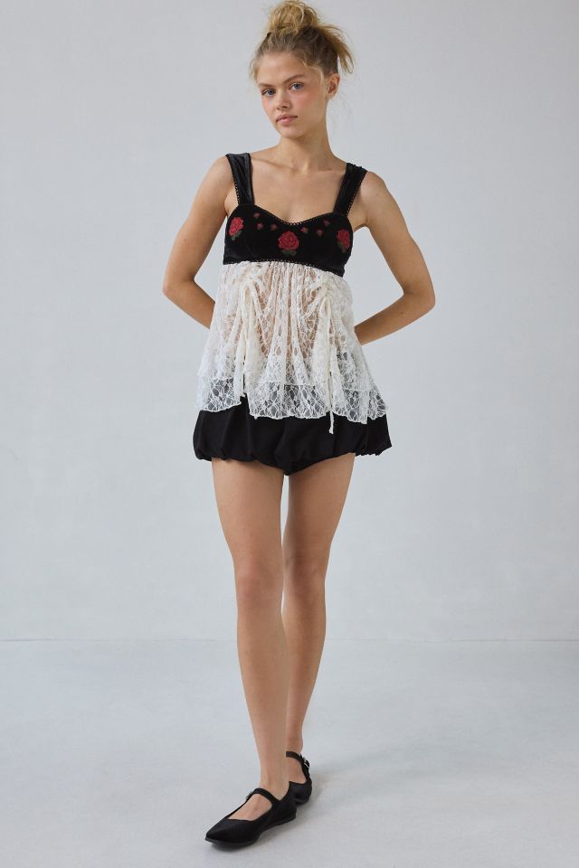 Kimchi Blue Rose Garden Embroidered Babydoll Tank Top #1