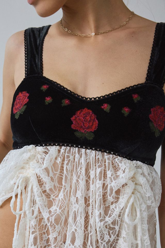 Kimchi Blue Rose Garden Embroidered Babydoll Tank Top #2