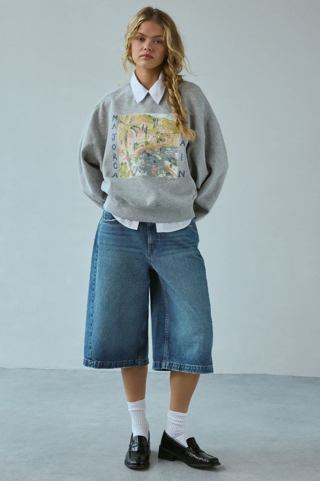 UO Majorca Tasha Pullover Crew Neck Sweatshirt