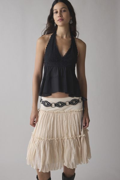 Kimchi Blue Lindsey Tiered Babydoll Halter Top Product Page