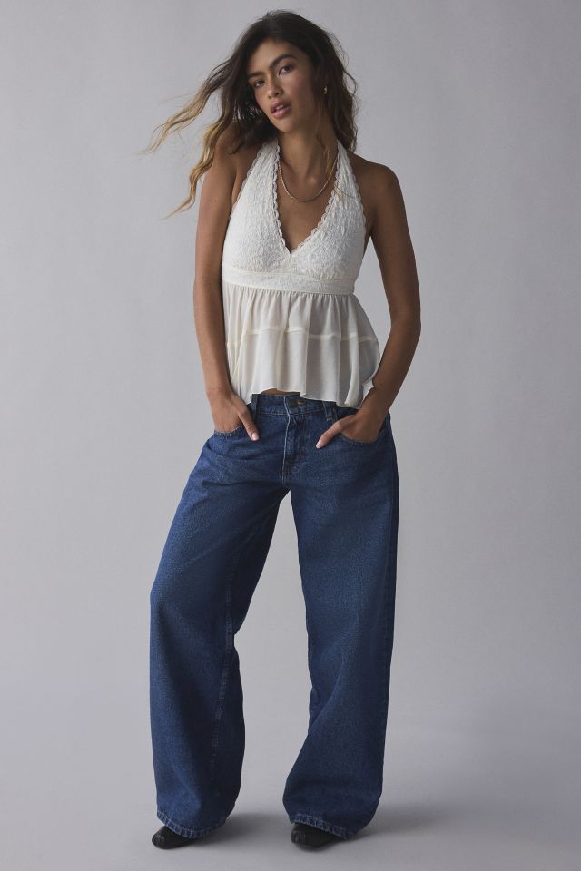 Kimchi Blue Lindsey Tiered Babydoll Halter Top