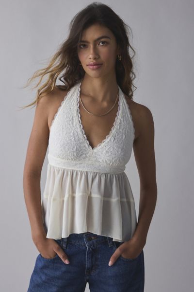 Kimchi Blue Lindsey Tiered Babydoll Halter Top