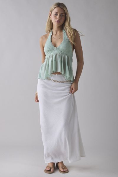Kimchi Blue Lindsey Tiered Babydoll Halter Top2
