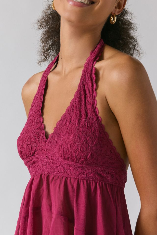 Kimchi Blue Lindsey Tiered Babydoll Halter Top #1