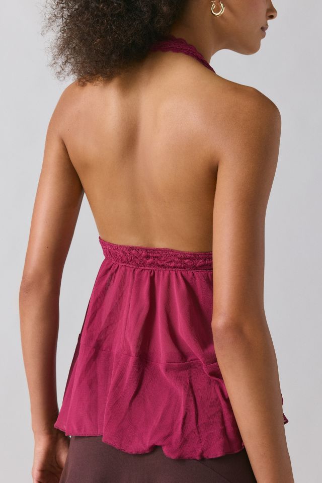 Kimchi Blue Lindsey Tiered Babydoll Halter Top #2
