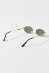 Emery Tortoise Metal Oval Sunglasses