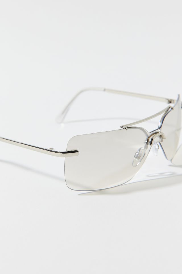 Kyra Rimless Metal Aviator Sunglasses #2