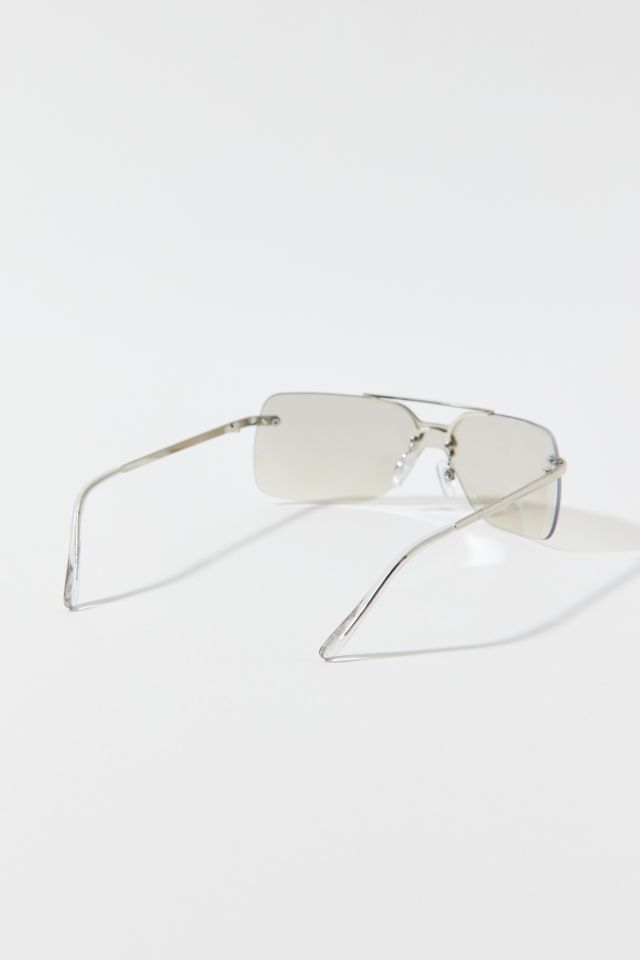 Kyra Rimless Metal Aviator Sunglasses #3