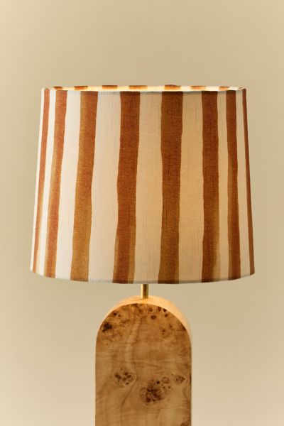 Urban Outfitters Watercolor Stripe Woven Drum Lamp Shade In Yellow At