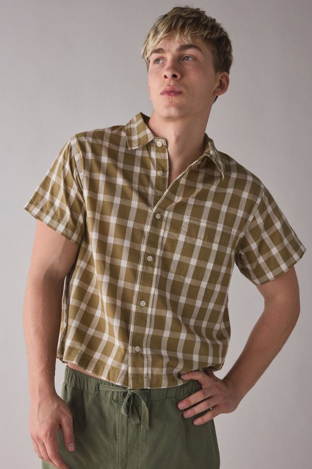 BDG Graphic Print Check Pattern Short Sleeve Shirt #1