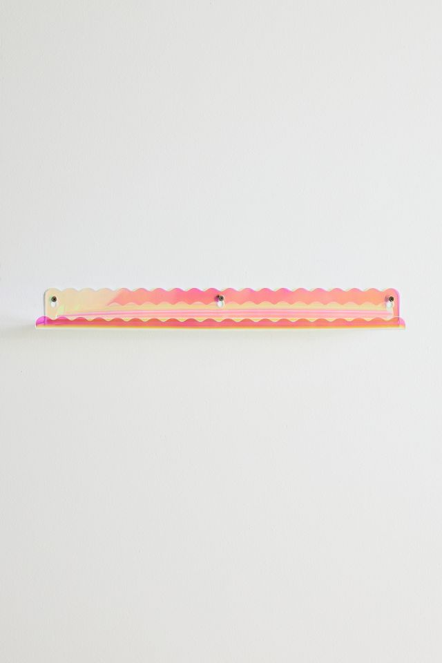 Wiggle Edge Acrylic Wall Shelf