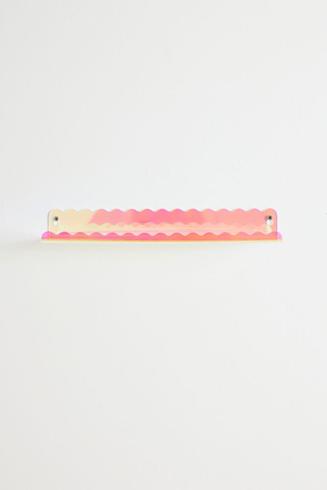Wiggle Edge Acrylic Wall Shelf