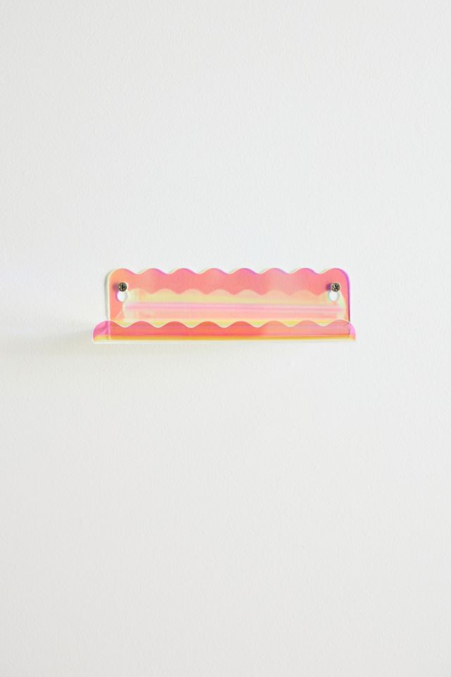 Wiggle Edge Acrylic Wall Shelf