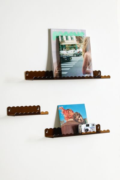 Urban Outfitters Wiggle Edge Acrylic Wall Shelf In Brown At