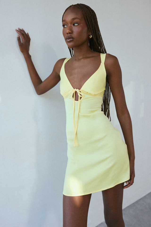 Kimchi Blue Brooke Satin Keyhole Cutout Slip Mini Dress #2