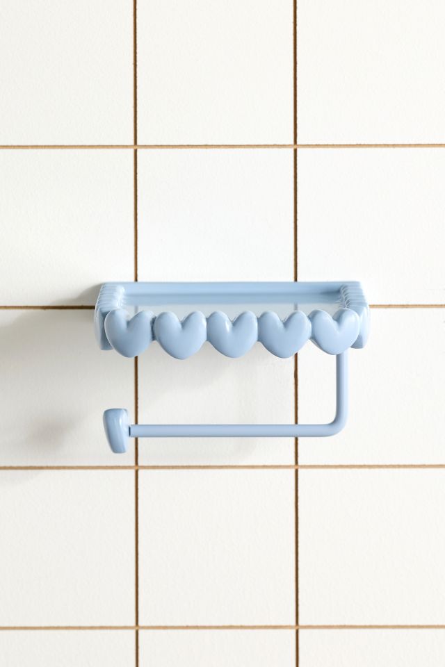 Eloise Heart Trim Toilet Paper Holder & Storage Shelf #1