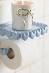 Eloise Heart Trim Toilet Paper Holder & Storage Shelf